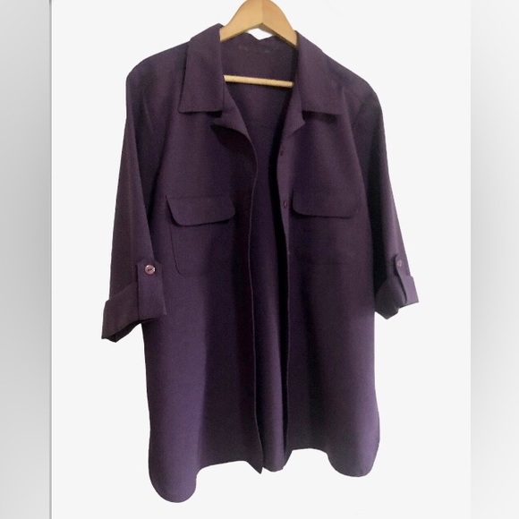 VTG Royal Purple Button-Up - Picture 2 of 5